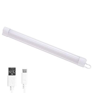 FISHNU LEDチューブ磁気ライト：USB充電式、800ルーメン、携帯用ランプ、内蔵リチウムバッテリー、携帯電話充電用USBポート、吊りストラ