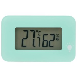 エンペックス 温湿度計 デジタル シュクレ・イルミー 卓上 3.3×5.2CM バックライト 付き エメラルド TD-8333