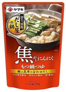 ヤマキ 焦がしにんにく もつ鍋つゆ 750G ×4個