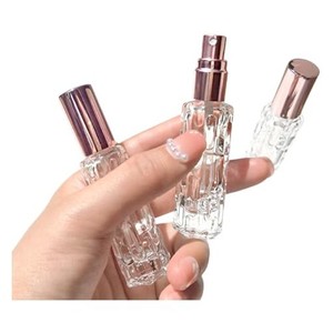 香水 持ち運び アトマイザー 香水 詰め替え 携帯 ボトル アトマイザー ガラス 10ML (シルバー)