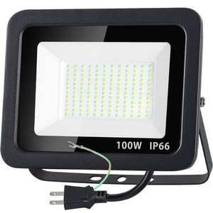 LED投光器 屋外 作業灯 100W 1400W相当 昼光色 LEDチップ IP66防水 2Mコード アース付きプラグ 屋外照明 とうこうき PSE認証済