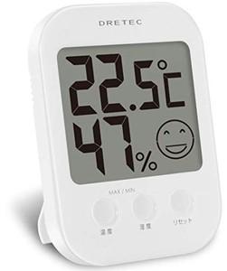 ドリテック デジタル温湿度計 オプシス ホワイト o-230wt