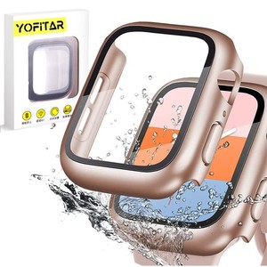 YOFITAR FOR APPLE WATCH 用 防水ケース SERIES6/SE/5/4 40MM アップルウォッチ保護カバー ガラスフィルム 一体型 防水 防塵 PC素材 タッ