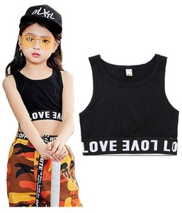 [INSOMILA] [インソミラ] 子供服 ハーフトップ タンクトップ キッズ 女の子 ダンス ヒップホップ スポーツ ステージ衣装 ジャズダンス 小