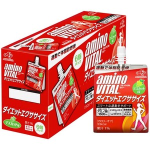 味の素 アミノバイタル ゼリードリンク ダイエットエクササイズ マスカット味 180G×6個 アミノ酸 1500MG BCAA 食物繊維 ダイエット