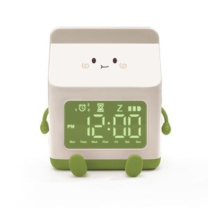 目覚まし時計 デジタル 置き時計 かわいい アラーム スヌーズ機能 振動/音感センサー USB充電 卓上時計 寝室 子供 小学生 女の子 プレゼ