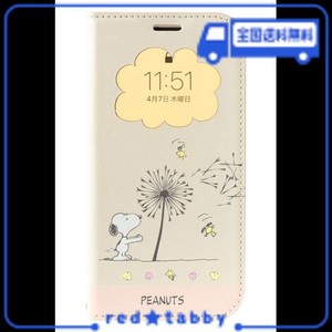 PEANUTS スヌーピー IPHONE 14/13 ケース 手帳型 窓付き (スヌーピー/フラワー)