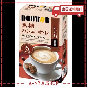 ドトールコーヒー インスタントスティック黒糖カフェオレ 6P ×6箱 インスタント(スティック)