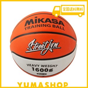 ミカサ(MIKASA) バスケットボール トレーニングボール 6号 (女子用・一般・社会人・大学・高校・中学) ゴム 1.6KG オレンジ/白 B6JMTR-O 