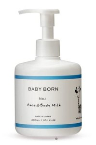 BABY BORN ベビーボーン FACE & BODY MILK ベビーローション 乳液 無添加 300ML 赤ちゃん 子供 東原亜希 高橋ミカ (ラベンダー)