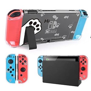 DLSEEGO 猫 SWITCH 用 ケース クリアケース ニンテンドースイッチ カバー 透明スイッチカバー クリアカバー 分体式カバー PC素材 超軽量 