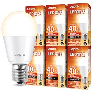 LEPRO LED電球 E17 ミニクリプトン電球 40W形 440LM 電球色 3000K 口金直径17MM 非調光型 LED 小形電球 E17口金 広配光タイプ 高演色性 P