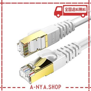 0.25M KASIMO LANケーブル CAT8 カテゴリー8 超高速 最大40GBPS 2000MHZ 26AWG CAT8準拠　RJ45コネクタ SFTP 二重シールド ツメ折れ防止 