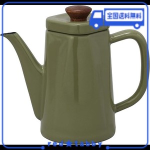 野田琺瑯 コーヒーポット ホーロー 1.2L オリーブ 日本製 アンビ ANB-1.2POL