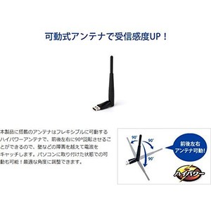 I-O DATA WI-FI 無線LAN 子機 11N/G/B 300MBPS アンテナ型 WN-G300UA