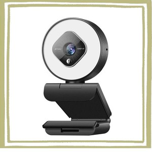 C.AMOUR WEBカメラ ウェブカメラ ライト付き 1080P 30FPS 広角 PCカメラ フルHD マイク内蔵 自動光補正 プラグアンドプレイ 三脚取付可能