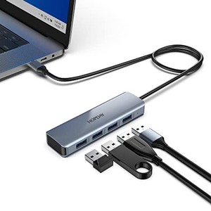 HOPDAY USB-C-ハブ、 4ポートUSB 3.2ハブ、USB Cスプリッターマルチポートアダプター10GBIT/Sデータハブ50 CMを使用したMACBOOK AIR/PRO