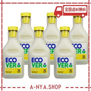 【まとめ買い】ECOVER(エコベール) エコベール 柔軟剤 本体 ガーデニア&バニラの香り 750ML×6個 ECOVER ファブリックソフナー 洗濯 赤ち