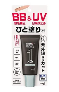 メンズビオレONE BB&UVクリーム SPF50+/PA++++ BBクリーム 30グラム (X 1)