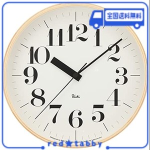 レムノス 掛け時計 リキ 電波時計 アナログ 木枠 天然色木地 WR20-02 LEMNOS ホワイト 25.4？