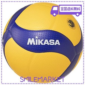 ミカサ(MIKASA) バレーボール 4号 日本バレーボール協会検定球 中学生・婦人用 イエロー/ブルー V400W 推奨内圧0.3(KGF/？)