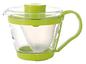 IWAKI(イワキ) 耐熱ガラス ティーポット レンジのポット 茶器 グリーン 400ML K863-G