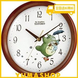 リズム(RHYTHM) となりのトトロ 掛け時計 キャラクター アナログ トトロ M27 木 茶 半艶仕上 8MGA27RH06