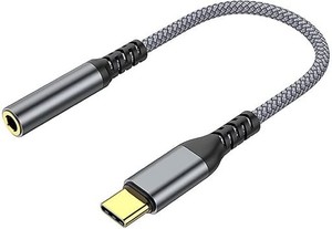 LEIZHAN「TYPE-C TO 3.5MM」イヤホンジャックアダプタ USB-C&3.5MMオーディオアダプタ 変換 AUX USB-Cイヤホンアダプタ 柔軟性 広互換性 