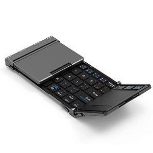 ICLEVER BLUETOOTH ワイヤレス キーボード 折り畳み モバイルキーボード タッチパッド付き マルチペアリング USB IPAD ミニキーボード コ