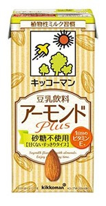 キッコーマン 豆乳飲料 アーモンドPLUS 砂糖不使用 1000ML×6本