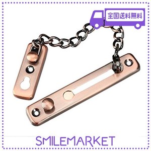 ドアチェーン 玄関 ステンレスドアチェーン チェーンロック DOOR CHAIN LOCK 部屋 押しボタン式ドアガード ドア用防犯用品 防犯対策 左右