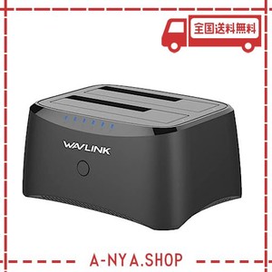 WAVLINK USB 3.0 SATA I/II/III デュアルベイ 外付けハードドライブ ドッキングステーション、2.5/3.5インチ SSD HDD、ハードドライブ デ