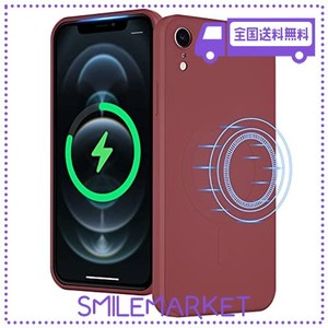 UEEBAI IPHONE XR 用 ケース MAGSAFE対応 ワイヤレス充電対応 マグネット搭載 軽量 リキッド シリコンスマホケース 磁気吸着ケース レン