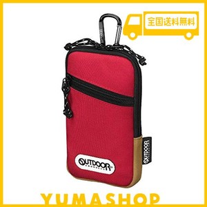 ハクバ 【AMAZON.CO.JP 限定】OUTDOOR PRODUCTS(アウトドアプロダクツ) スマートフォンポーチ04 レッド AMZODSPP04RD カラビナ・ベルトル