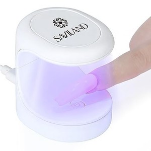 SAVILAND ミニネイルランプ - 16W UV/LED ネイルドライヤー UV ライト 爪用 ジェルネイルポリッシュ、ポリビルダーネイルジェル、グルー