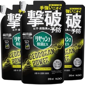 【まとめ買い】リセッシュ 除菌EX プラス デオドラントパワー スプラッシュ 詰替用 310ML × 3個