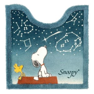 センコー(SENKO) スヌーピー 星空スヌーピー トイレマット 約60×60CM ブルー キャラ アニマル SNOOPY 34363