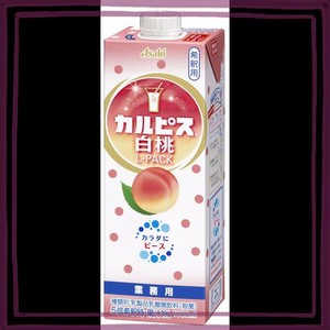 アサヒ飲料 「カルピス」 白桃Lパック 紙容器 1000ML ×1本