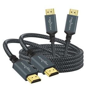 TWOZOH 4K HDMIケーブル 1M 2本入りク ナイロン編組HDMI-HDMIコード 18GBPS 3D/4K@60HZ/ 2160P/1080P対応