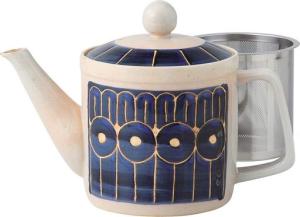 波佐見焼 急須 白磁渦 (スーパーステンレス 茶こし付) 容量約425ml