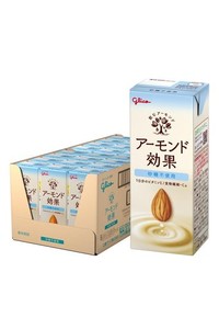 グリコ アーモンド効果 砂糖不使用 アーモンドミルク 200ML×24本 常温保存可能(ビタミンE 食物繊維 カルシウム コレステロールゼロ 糖質