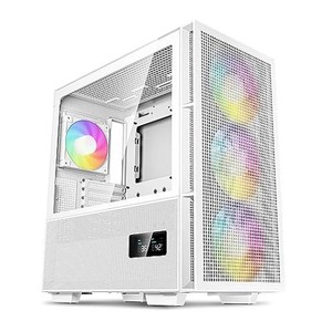 DEEPCOOL フロントに140MM ARGBファン3基搭載 高エアフローミドルタワーケース・ホワイトモデル [ CH560 DIGITAL WH ]