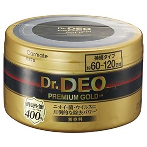 カーメイト(CARMATE) 車用 除菌消臭剤 もっと強く! 消臭性能400% ドクターデオ DR.DEO プレミアム ゴールド 置きタイプ 無香 安定化二酸