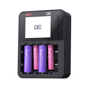 ISDT C4 EVO 電池充電器 スマート バッテリー 急速充電器 ミニ四駆 1-6S LIPO AA/AAA 単3・単4ニッケル水素バッテリー 18650 バッテリー 