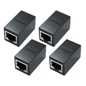 MAEXUS LAN中継コネクタ 4個入り RJ45 LANケーブル 延長コネクタ CAT7/CAT6/CAT5E/CAT5対応 LAN コネクタ 8P8C LANケーブル コネクタ ニ