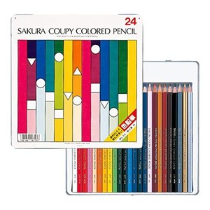 サクラクレパス クーピー色鉛筆 24色 PFY24