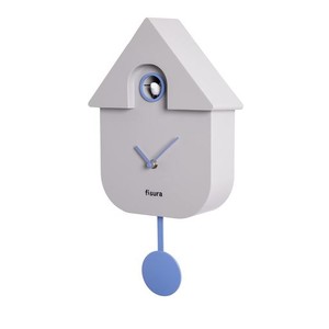 時計 鳩時計 掛け時計 壁掛け時計 振り子 カッコークロック グレー アナログ 2針 FISURA フィスラ W22×D8.5×H41.5CM
