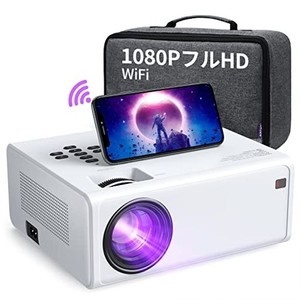 プロジェクター WIFI AKIYO 8000LM ネイティブ 1080P フルHD 小型ホームプロジェクター ケーブルなしでスマホに直接接続 40インチ〜300イ