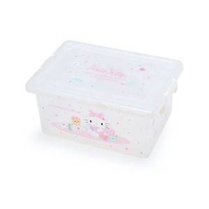 サンリオ フタ付き収納ケースＳ ハローキティ キティちゃん HELLO KITTY クリア収納インテリア キャラクター 26×19×12.5CM 239259 衣替