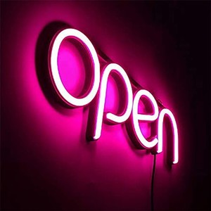 OPEN看板 LED OPEN SIGN オープン クローズ OPEN＆CLOSED時間付き 点滅設定可 カフェ 喫茶店 レストラン バー 居酒屋 インテリアショップ